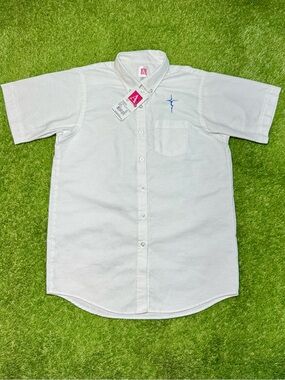 NWT A+ Lansing Catholic High School Uniform Button Up Shirt Women’s Small White